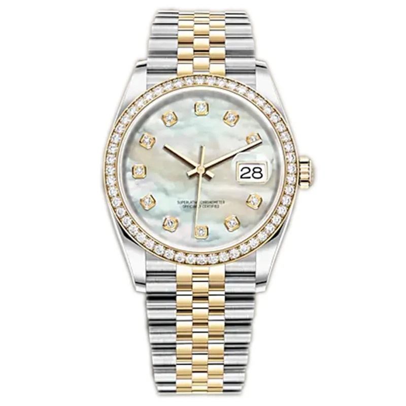 U1 Top AAA Womens Luxury Orologio di Designer Watch Day Date Just Jubilee Stainless Automatic Mechanical Diamond bezel Night Light Waterproof Women Ladies Watches