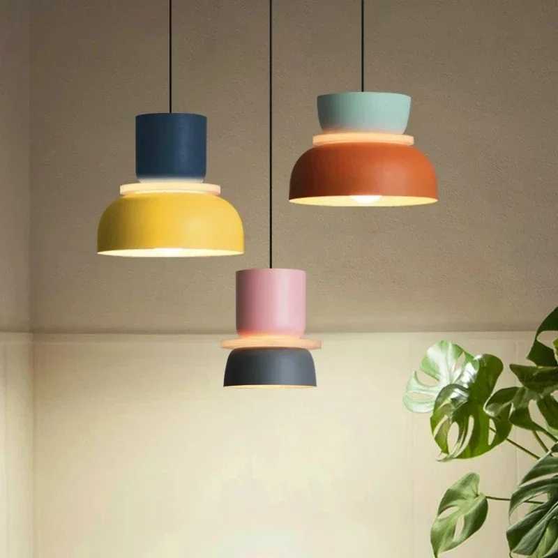 New Modern Pendant Lamp LED Nordic Hanging Suspension Bedside Living Bedroom Study Bar Dining Room Lighting Macaron Decor LightsXJ2500613