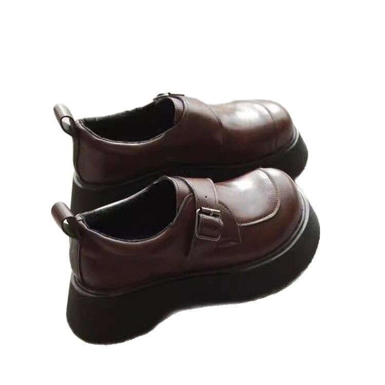 Ddmysports Spring New Thick Soled Loafers For Women Versatile College Comfortable Platform JK Slip On Shoes Outdoor Shoes