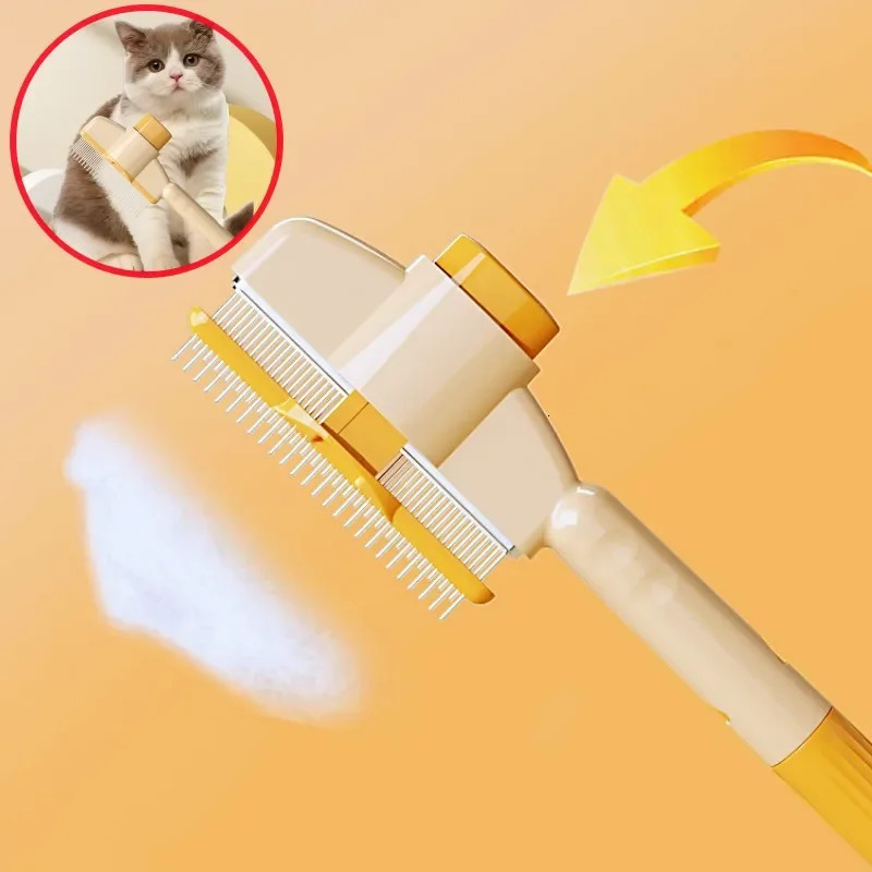 Dog Comb Pet Hair Remover One Button Dogs Brush Self-cleaning Cat Brush Massage Combs for Dog Grooming Brushes for Pet Products 250614