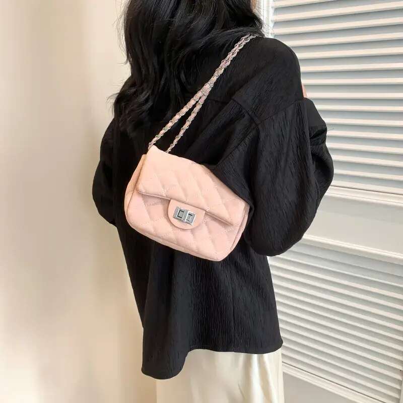 Designer Free Shipping New Bag Bags Lingge Chain Womens Fashion Square Versatile Single Shoulder Crossbody Free shipping