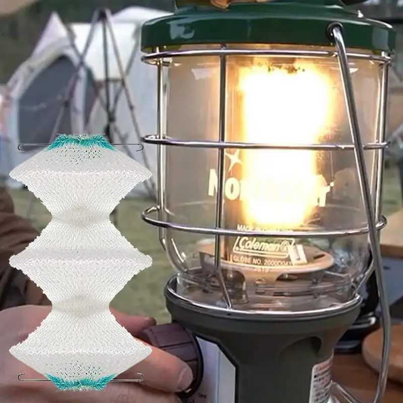 5PCS Gas Lantern Mantles Kerosene Gas Lamp Cover Durable Mesh Camping Lamp Pressure Lamp Mantles Spare Parts Outdoor Safe Tools W250613
