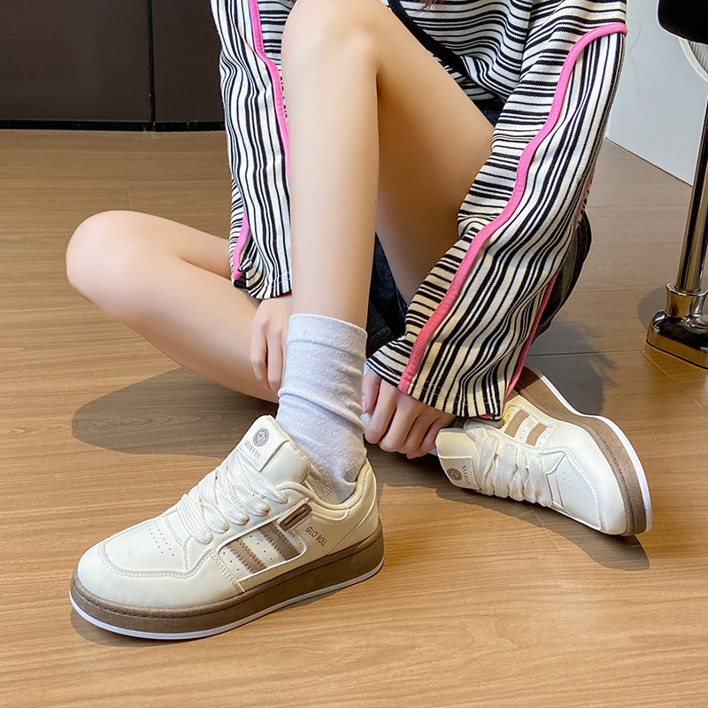 Ddmysports White Sneakers For Women Spring New Korean Style Ins Female Students Casual Sports Versatile Board Shoes Street Shooting TA Outdoor Shoes