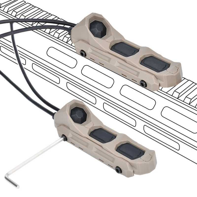 WADSN Tactical AXON Remote Wire Control Dual Function Pressure Switch Flashlight PEQ NGAL Laser Button SF/2.5/3.5/Crane PlugXJ250613