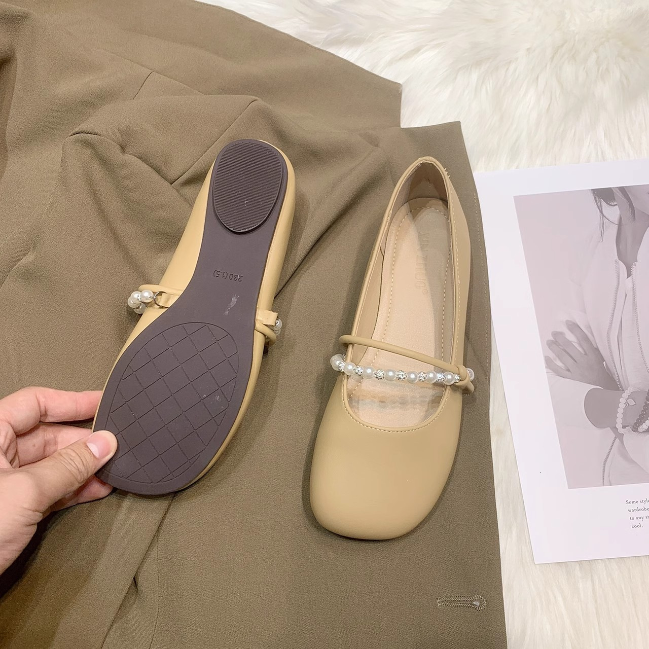 Ddmyoutdoor Ddmyoutdoor Evening Breeze Gentle Flat Single Women New Summer Mary Jane To Match Skirts Soft Sole Maternity Shoes Outdoor Outdoor Shoes