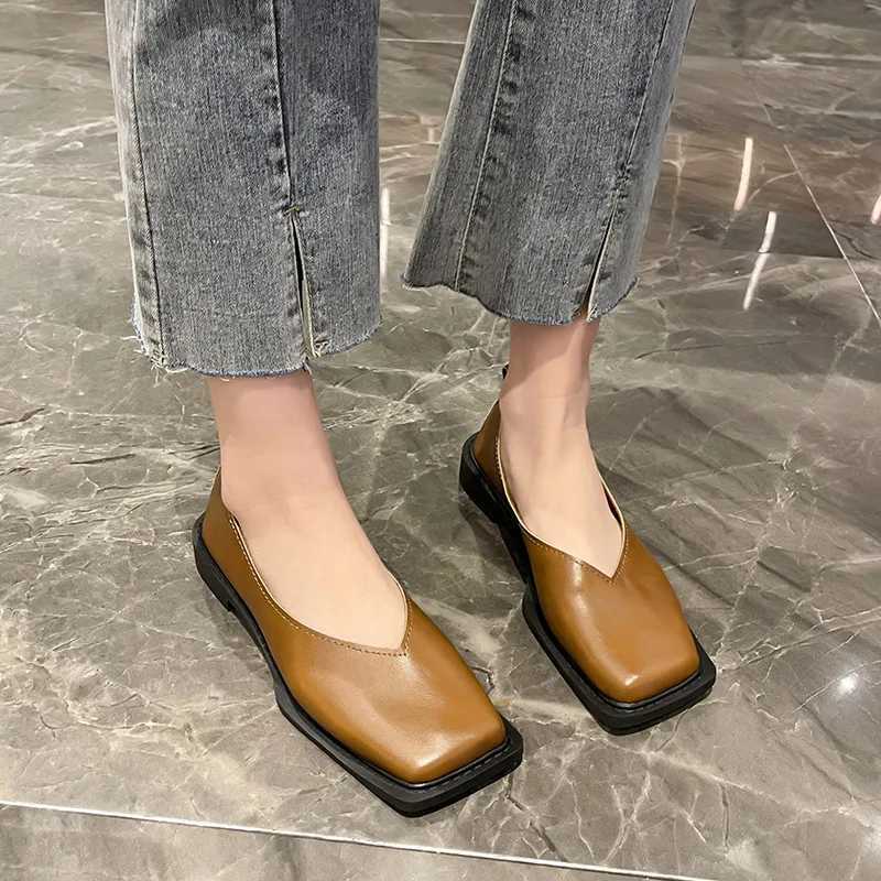 Spring New Mary Jane Womens Shoes Square Toe Flat Fi Minimalist Loafers Ladies Casual Lightweight Shoes Mujer Zapatos XJ250614