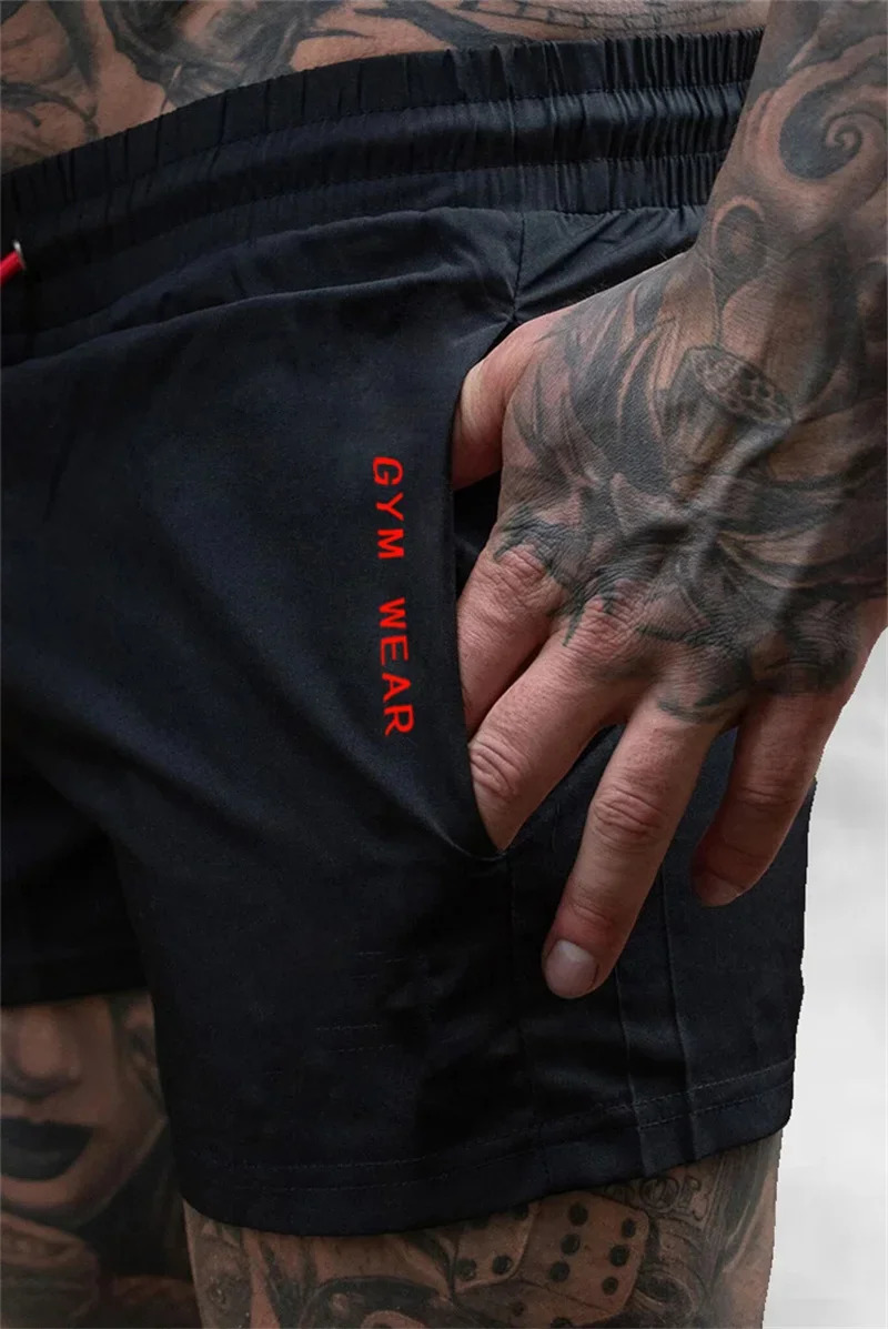 Summer Gym Fitness Sports Shorts Men Sweatpants Thin Fashion Marathon Running Woven Training 250614