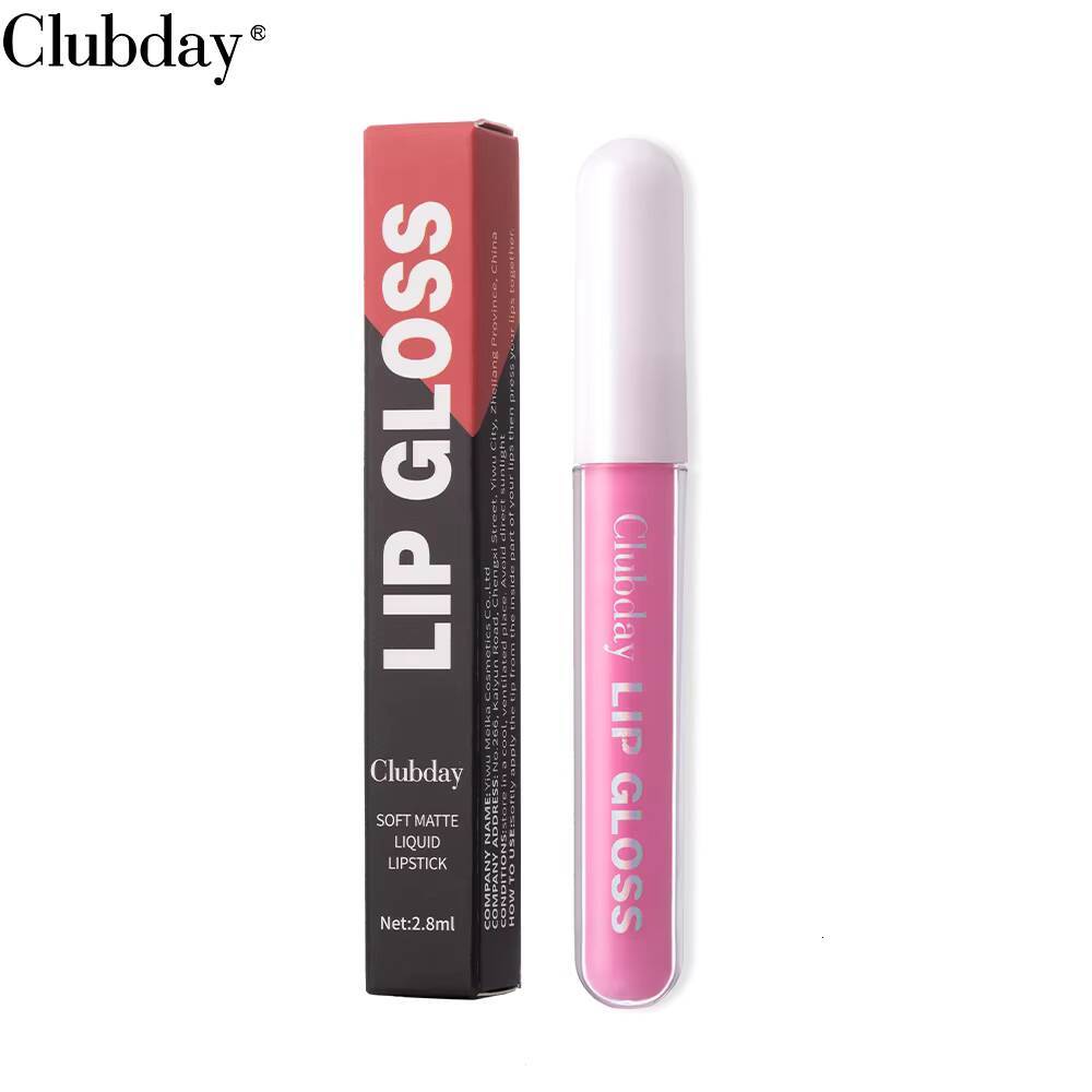 Clubday 6 Colors Velvet Easy Glaze Long Lasting Waterproof Sweatproof No Color Lip Nude Matte Liquid Lipstick happy
