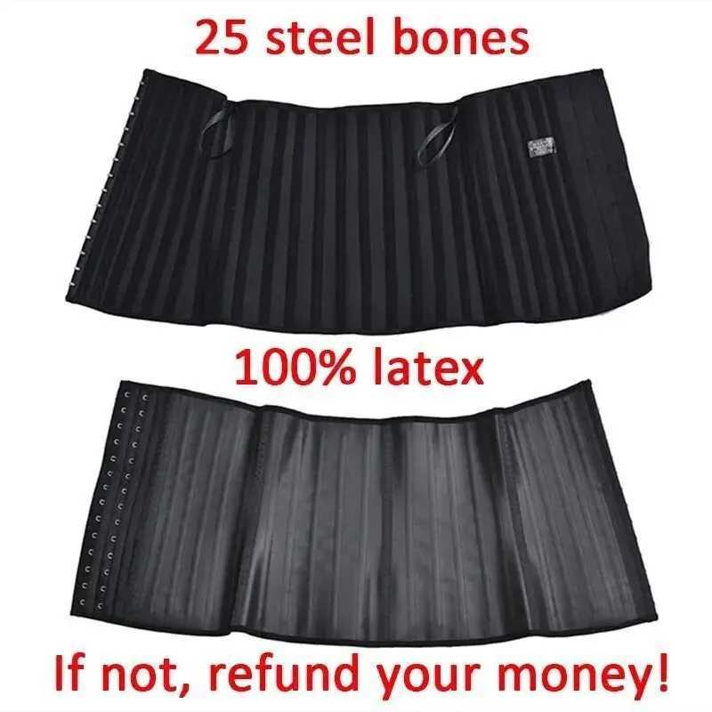 Latex Waist Women Binders And Shapers Corset Modeling Strap Body Shaper Colombian Girdles Slimming Belt 25 Steel Bones XJ250614