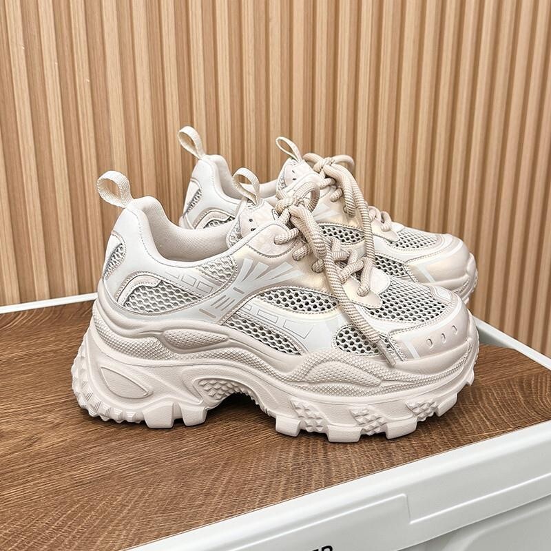 Trendy Dad Shoes for Women Ins Style 2025 Spring New Fashion Breathable Thick Designer casual shoes Sole Sneakers