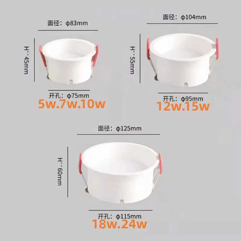 LED Ceiling Anti-Glare LED Recessed Downlight Round White Spot Light AC110V 220v Lamps For Living Home Luminaire Homekit Bulb XJ2500613