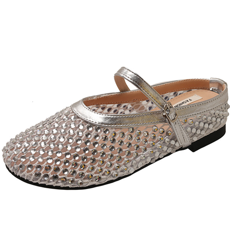 Ddmyoutdoor French Style Open Strap Half Slippers For Women Summer New Hollow Round Toe Flat Shallow Mouth Sandals Outdoor Shoes