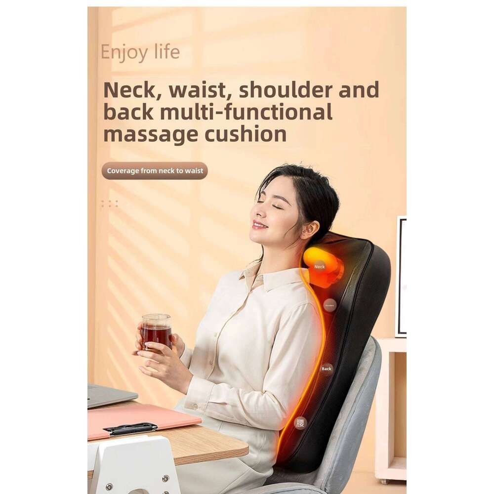 JAIYORL New Chair Type Strength Full Body Neck Shoulder Rolling Pad Waist Cervical Massager Remote Control