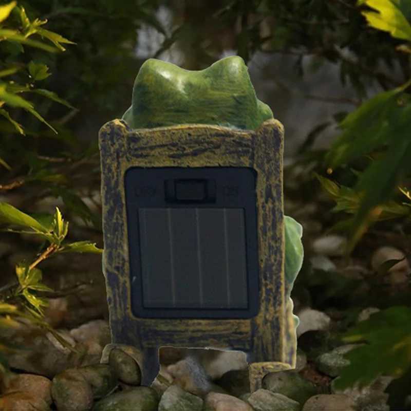 Solar Light Outdoor Waterproof Frog Resin Lamp Ground Plug-in Outdoor Decorative Lights Suitable For Garden Courtyards Parks W250613