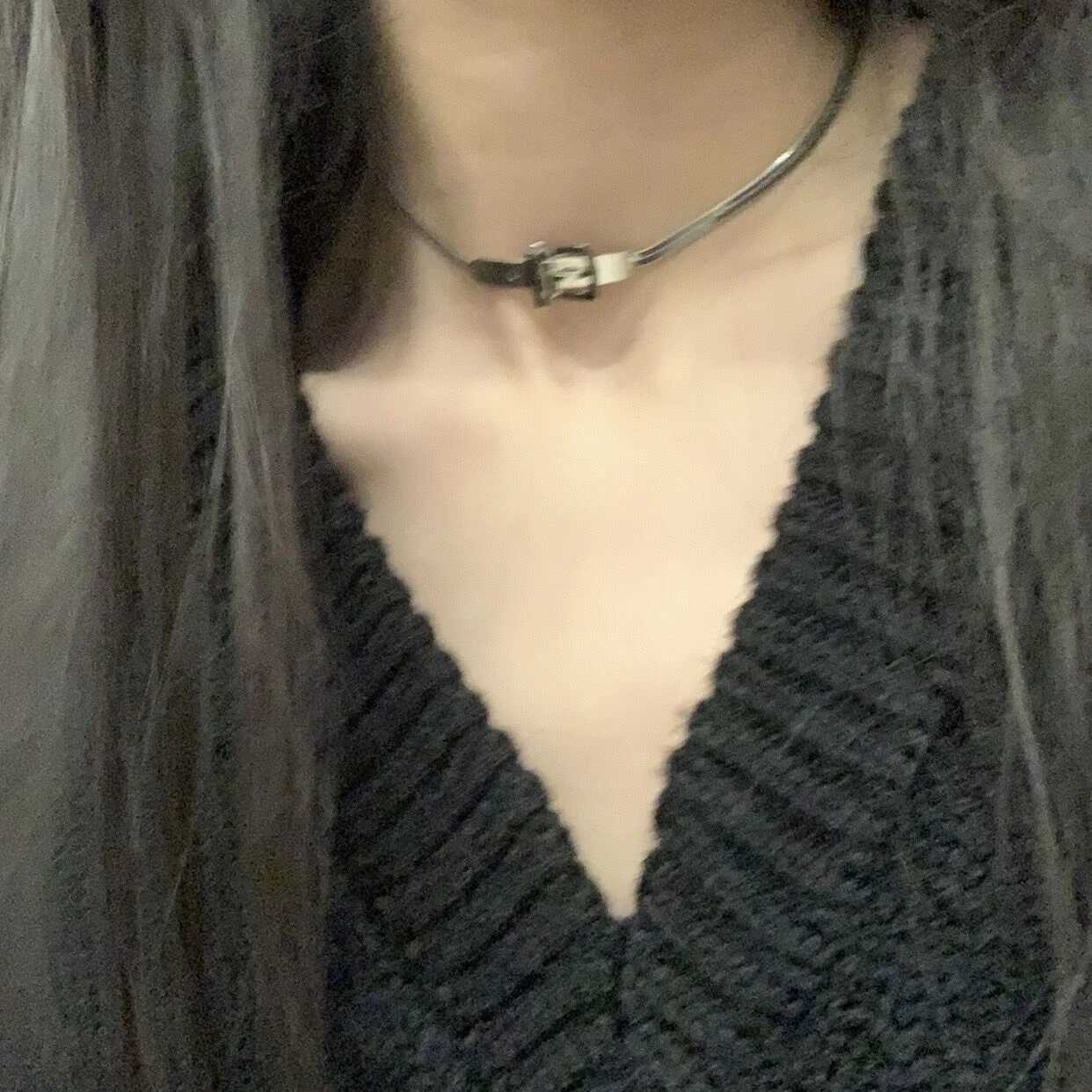 Belt Buckle Choker Snake Chain Necklaces For Sexy Women Minimalist Titanium Steel Hip Hop Necklace Punk Cool 2023 Trend Jewelry Z250614