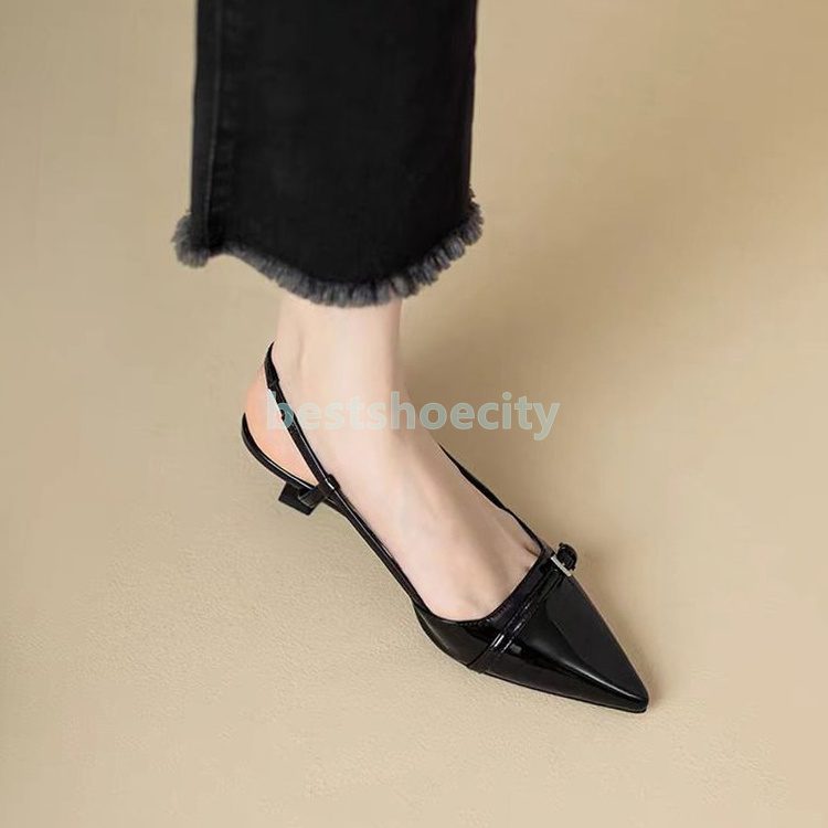 designer low heels womens mary jane shoes loafers fashion pointed-toe dress shoes ballet flats soft patent leather comfort luxury women sandals