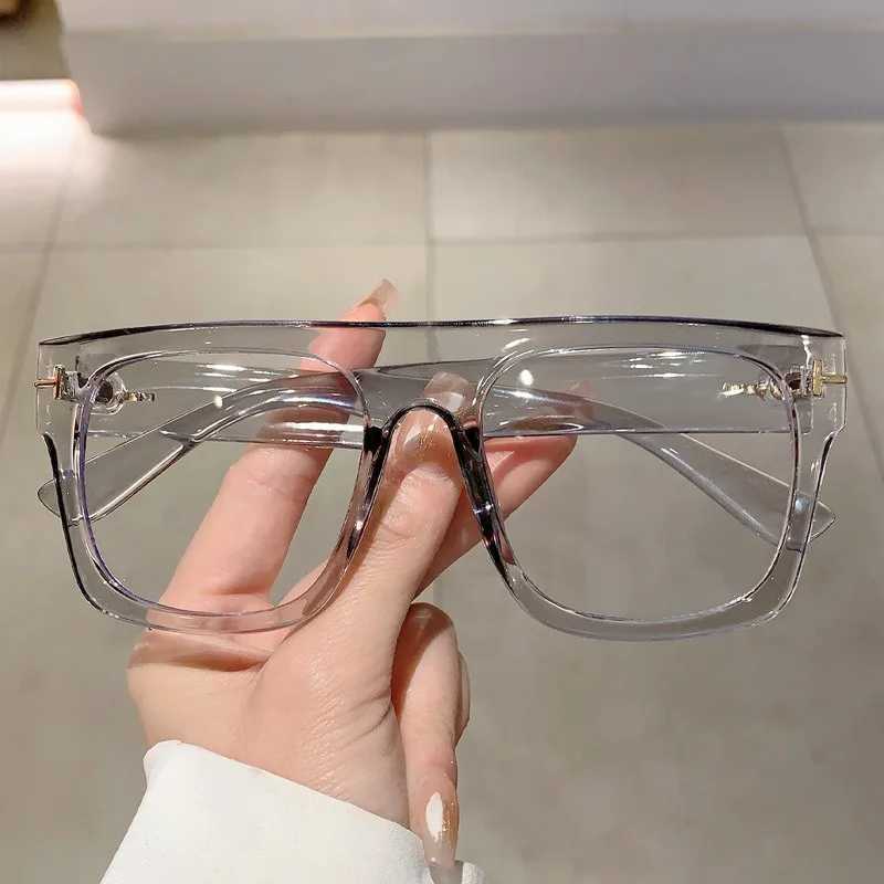 Simple Retro Thick Frame Square Anti-Blue Light Flat Glasses Trendy Unique Glasses Frame Z250614