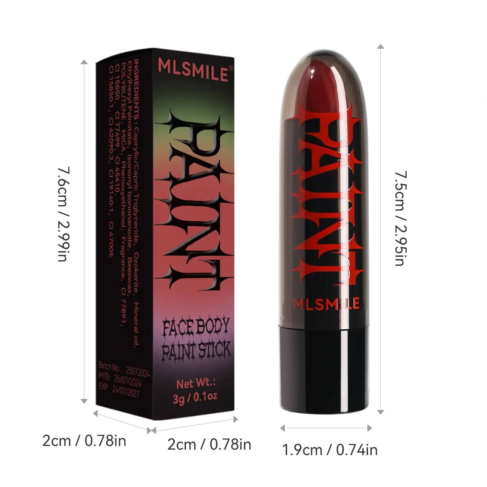 Matte Lipstick Dark Black Vampire Olive Green Creative Halloween Makeup Face Body Painting happy