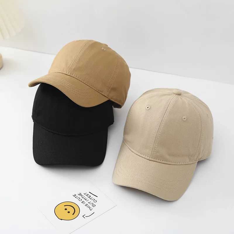 New Boys Girls Solid Baseball Cap For Children Cotton Sunhat Unisex Outdoor Sports Snapback Fishing Baseball Hat Korean Style W250614