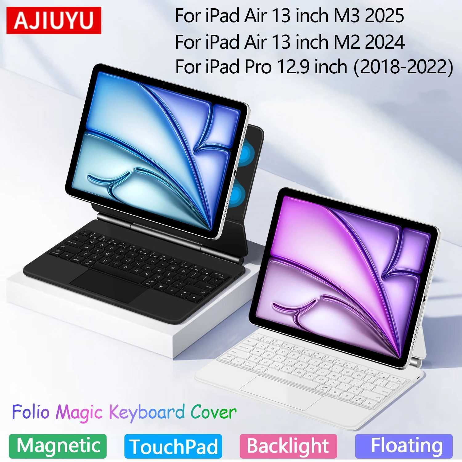 Smart Magic Keyboard For iPad Air 13 inch M3 M2 Magnetic Case For iPad Pro 12.9 6th 2022 2021 2020 2018 Touchpad Keyboard Cover X250614