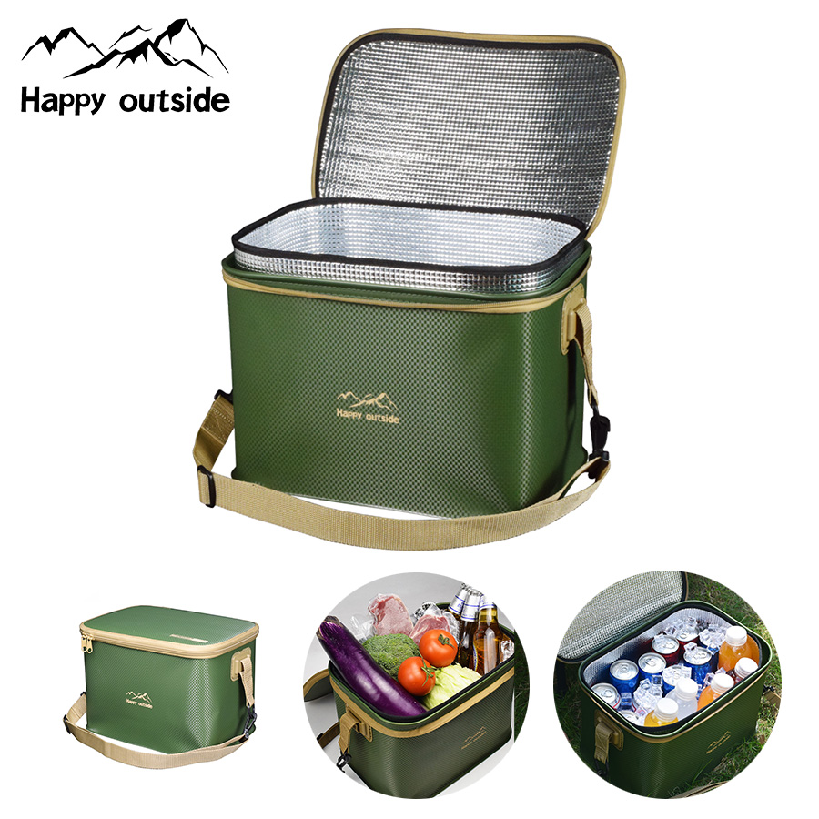 18-20L Portable Large Capacity Insulated Cooler Bag, Lunch Cooler Bag, Heat insulation Picnic Bag for Outdoor Camping Hiking, Beach, BBQ (Forest Deep 