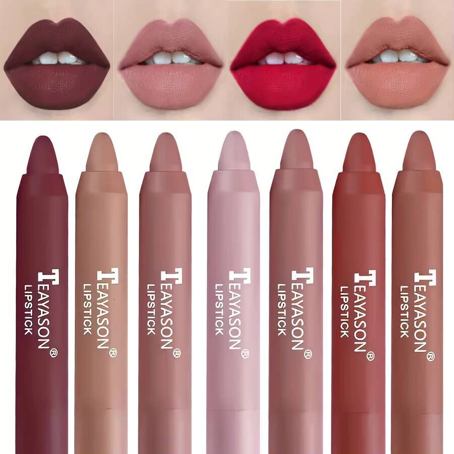 12 Colors Matte Misty Lipstick Set: Long-Lasting, Smudge-Proof, Sexy Velvet Lip Liners & Primer For Women's Makeup happy