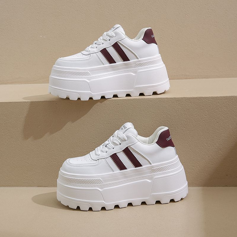 Ddmysports Platform Increasing White Sneakers Thick Sole Board New Petite Fairy Style Cm Height Increase Versatile Casual Shoes Ins Trend Outdoor Shoe