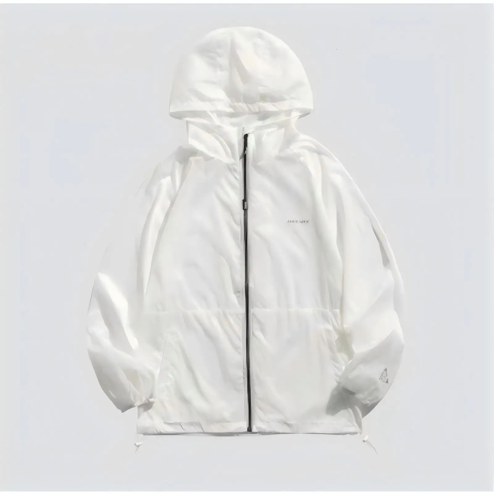 Summer Trend Mens Zipper Sun Shirt Hong Kong Style Loose Sportswear Jacket Solid Color Hooded Sunshade UV Jacket 250614