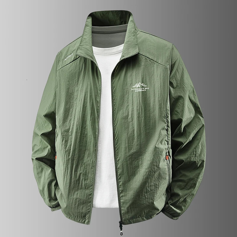 Summer Mens Sun Protection Casual Breathable Sports Windproof Water Resistant Ultrathin Jacket Outdoor Fishing Skin Clothing 250614