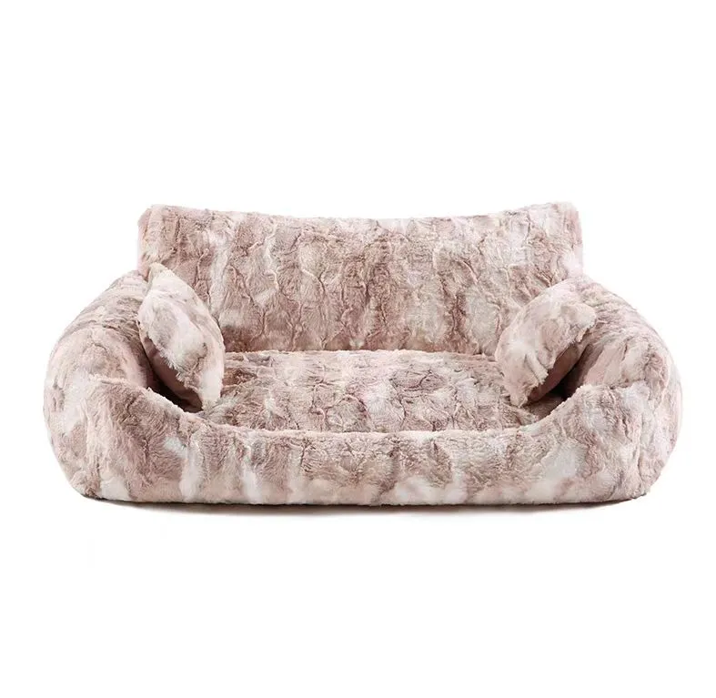 Fluffy plush Dog Cat Pet Sofa Soft calming sofa bed suitable for medium sized small cats and dogs Free shipping