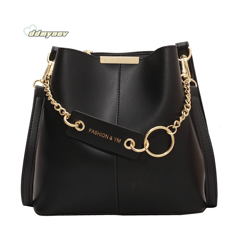 Bucket for Women New Versatile Handbag Fashion Trendy Stylish Shoulder PU Crossbody Bag ddmynov