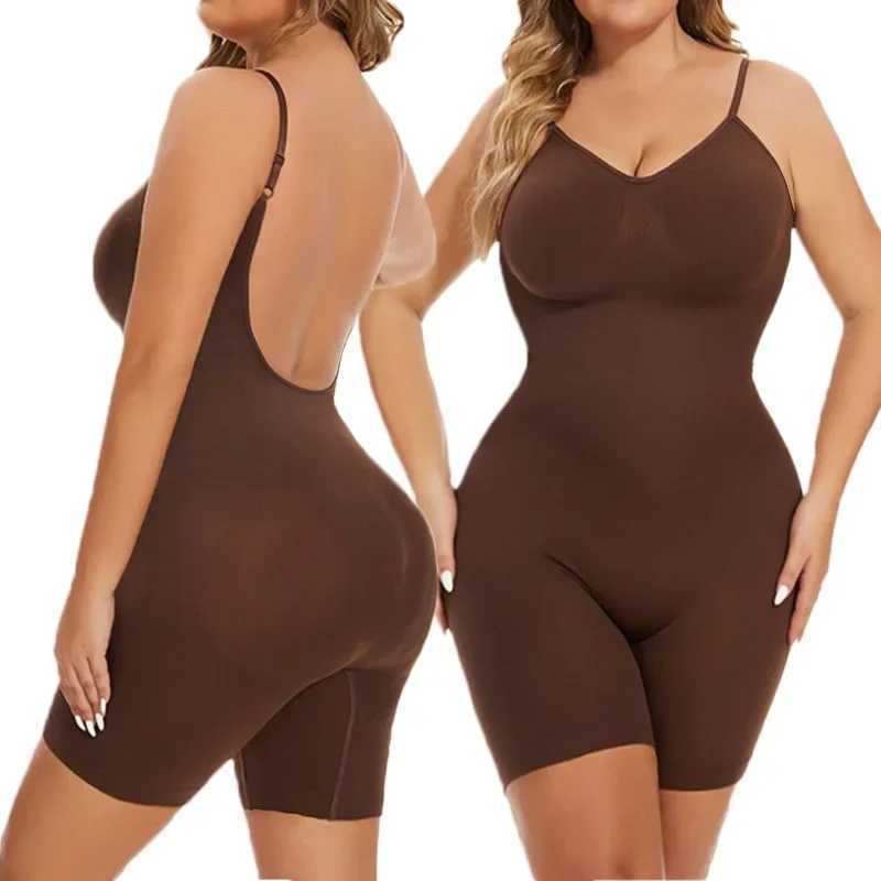 GUUDIA Open Crotch Wire Free Adjustable Shoulder Strap Seamless Tummy Control Tight Thigh Women Bodysuit Shapewear XJ250614
