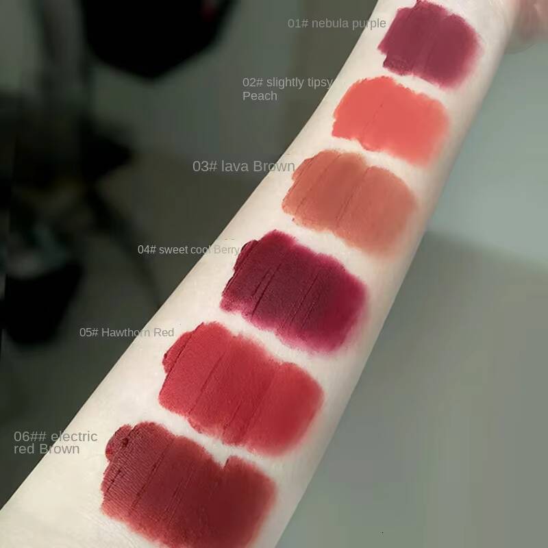 Rose Garden Matte Muse Mud Liquid Lipstick Waterproof Nude Lip Gloss Long Lasting Non-stick Cup Sexy Women Lipgloss Cosmetic happy