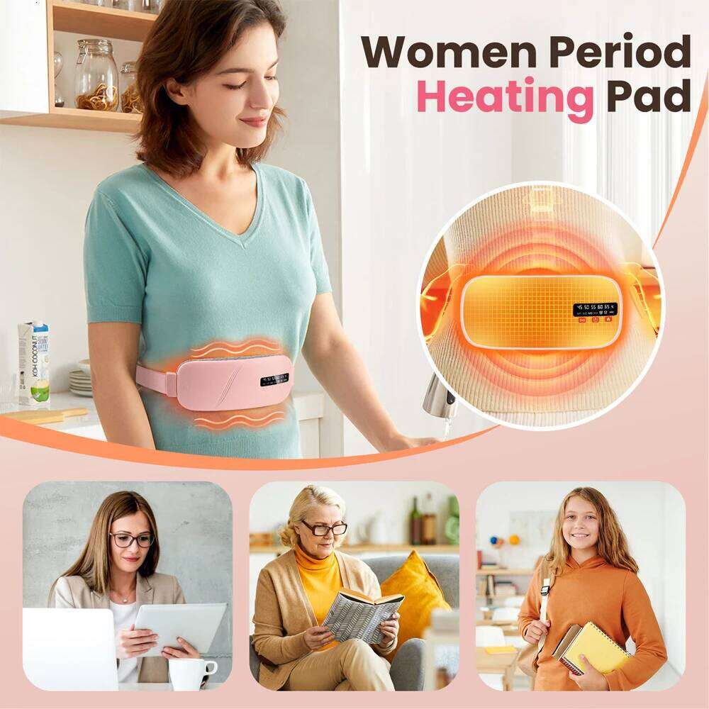 Portable Heating Pad Electric Belt Device Bloating Stoh Pain Abdominal Waist Massager Gifts For Women And Girl