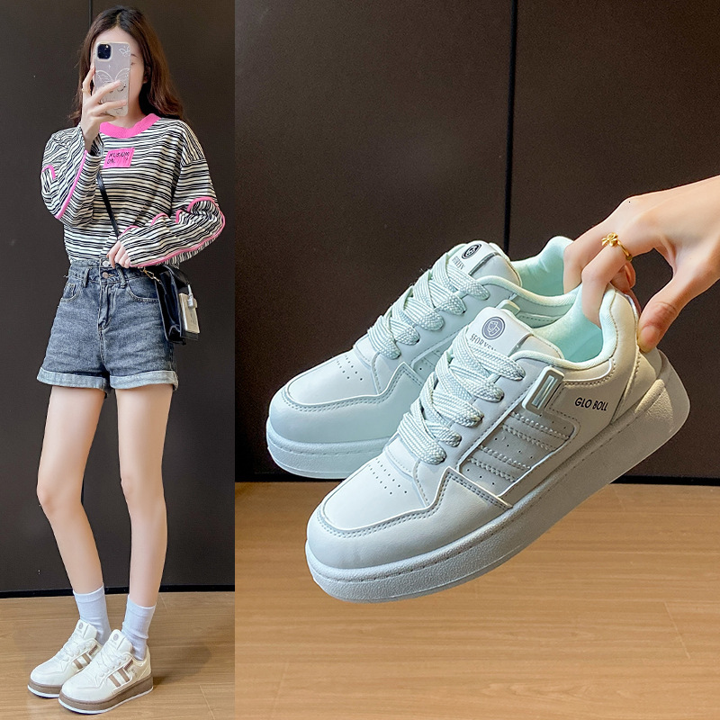 Ddmysports White Sneakers For Women Spring New Korean Style Ins Female Students Casual Sports Versatile Board Shoes Street Shooting TA Outdoor Shoes