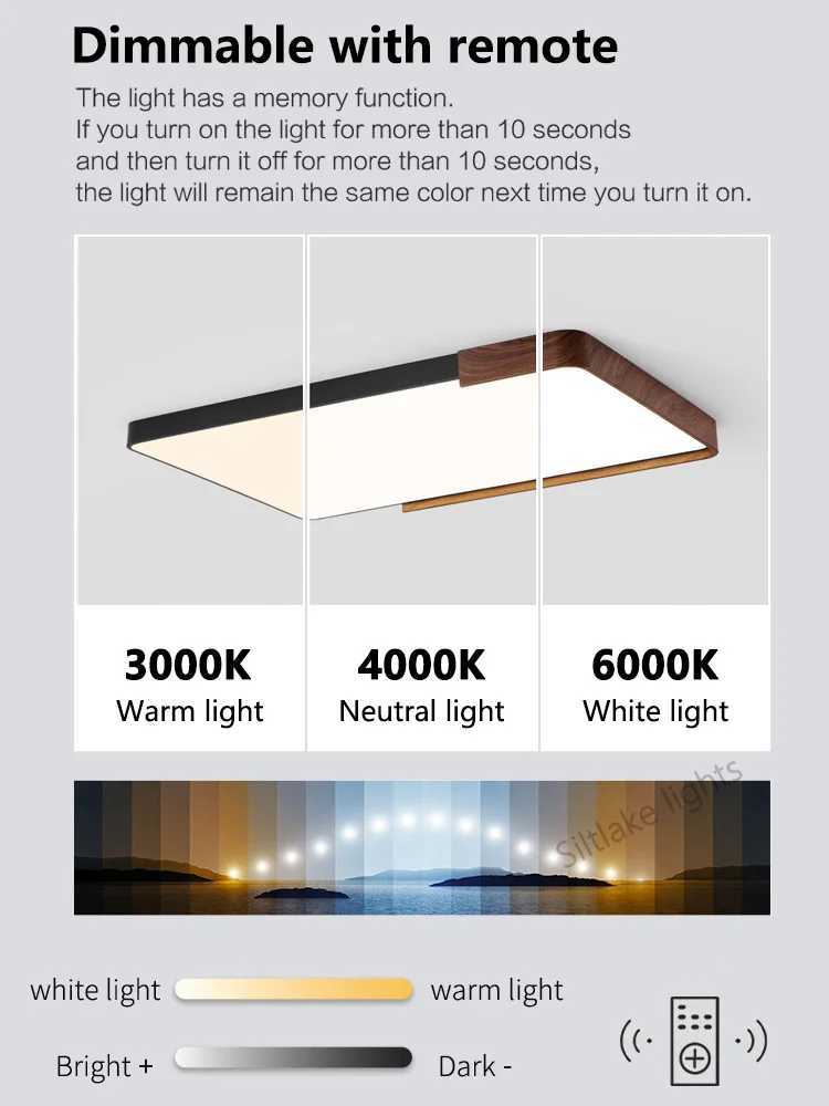 Living room ceiling lamp Italian LED simple modern walnut color hall main lights restaurant study lamps master bedroom lampXJ2500613