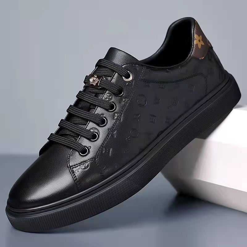 Designer shoes, men's shoes, leather upper white sneakers, men's summer new breathable casual shoes, one-foot versatile thick-soled board sh