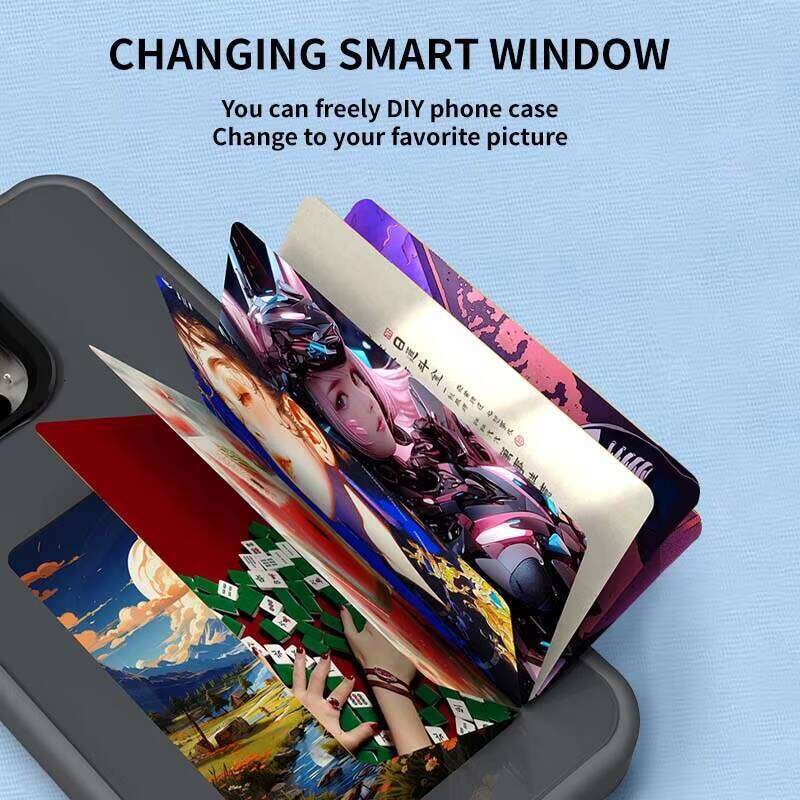 Smart DIY Luxury Phone Case, Compatible with iPhone 16 13 Pro Max, Four-Color E-Ink Display Cover, NFC Transmission, Infinite Pattern Computer