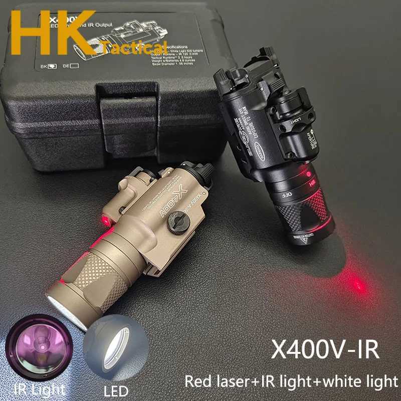 SOTAC Tactical X400V IR Night Vision +White light +Red laser Weapon Light X400 X300 X300V Flashlight Metal Hanging Scout Light XJ250613
