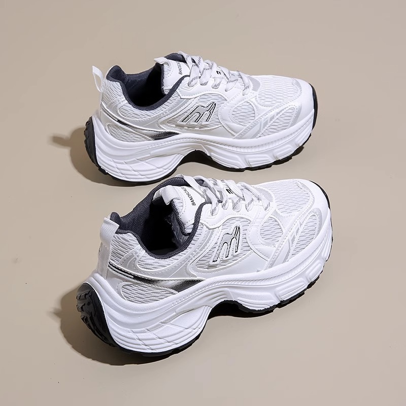 Ddmysports Korean Thick Soled Spring New Platform Casual For Petite Women Height Increasing With Rhinestones Street Style Dad Shoes Outdoor Shoes