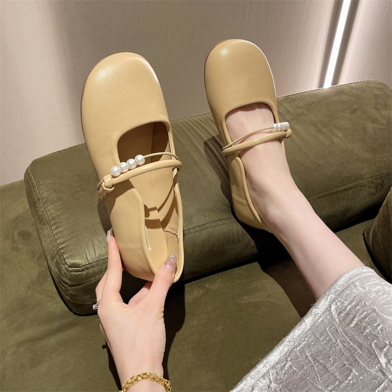 Ddmysports Women S Single New Spring Summer Fairy Style Gentle Soft Sole Flat Shoes Shallow Mouth Versatile Loafers For Outdoor Shoes