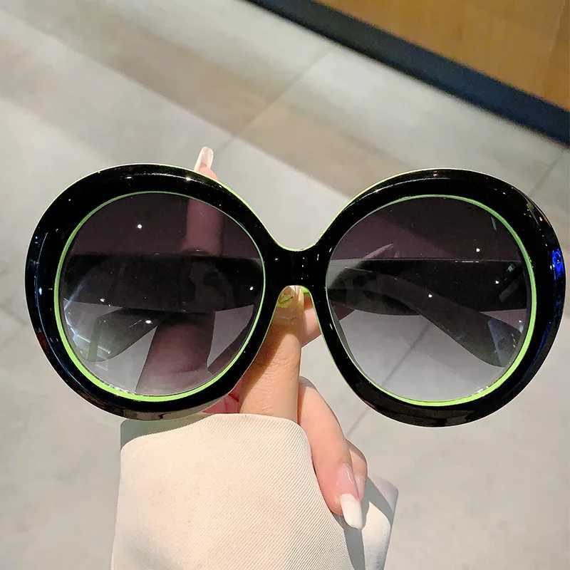 Oversized Round Big Frame Sunglasses Women For Men Luxury Brand Designer Sun Glasses Vintage Punk Popular Eyeglasses Pink Shades Z250614