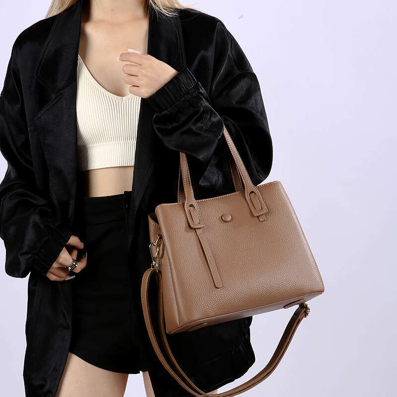 Tote Fashion Large Capacity Commuter Handbag Hot Selling Simple Soft Leather Women's Bag