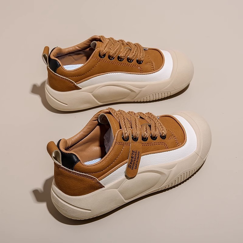 Ddmysports Height Increasing White Sneakers Spring Summer New Women S Soft Versatile Thick Sole Leather Casual Sports Shoes Outdoor Shoes