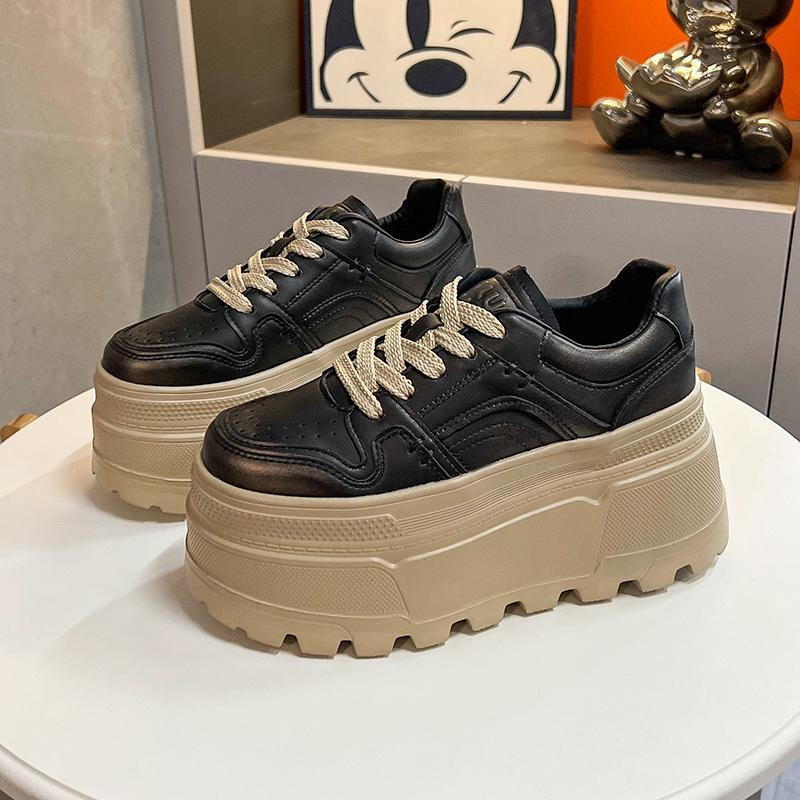Ddmysports Petite Height Increasing Thick Soled White Sneakers With Skirt Autumn New Platform Lightweight Casual Sports Shoes Outdoor Shoes