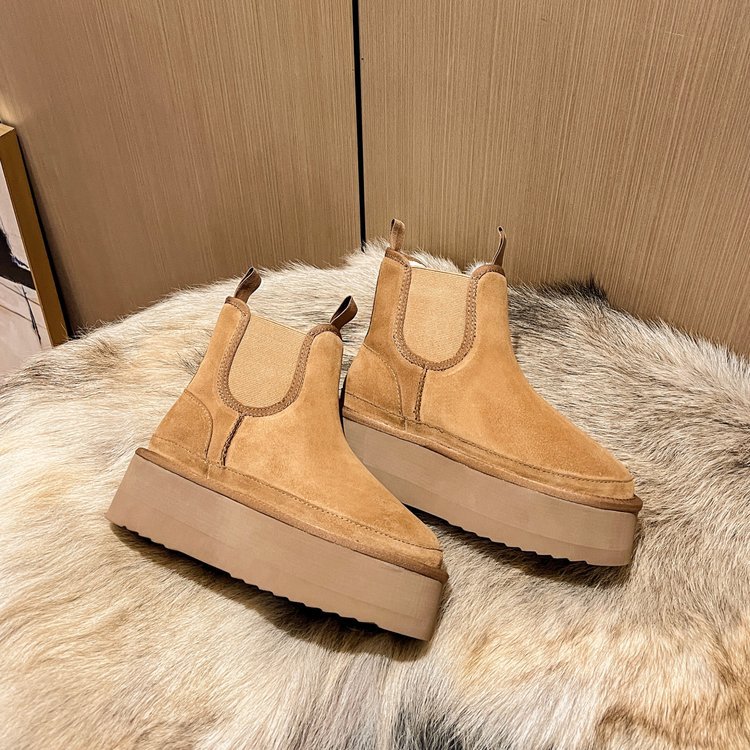 Free shipping designer boots 2025 new fashion casual high-end texture thickened warm solid color short boots snow boots for women