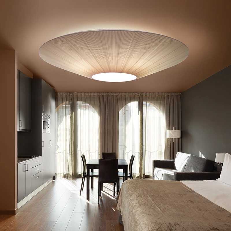 Siam ceiling light simple round white fabric planted lamp foyer creative flying saucer light restaurants hotel lobby lightingXJ2500613