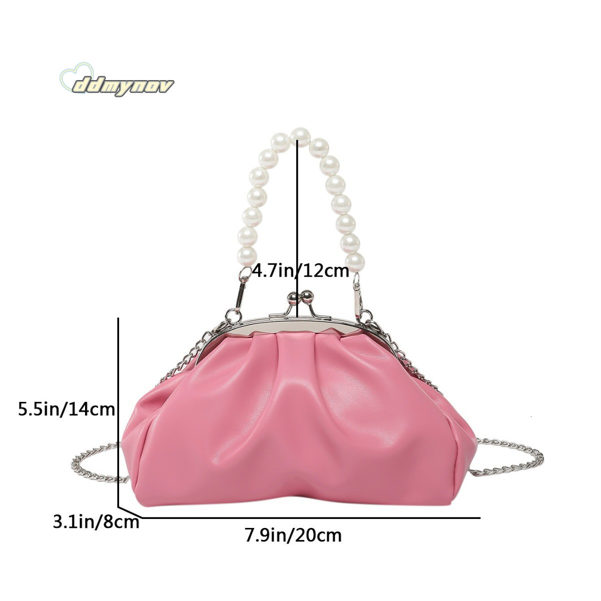5.1 Bestselling Pearl Handbag Women's 2025 New Niche Pleated Chain Crossbody Bag Compact Quality ddmynov