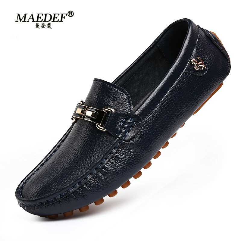 MAEDEF Men Shoes Loafers Handmade PU Leather Loafer Casual Driving Flats Slip Shoes Luxury Comfy Loafers Shoes Men XJ250614