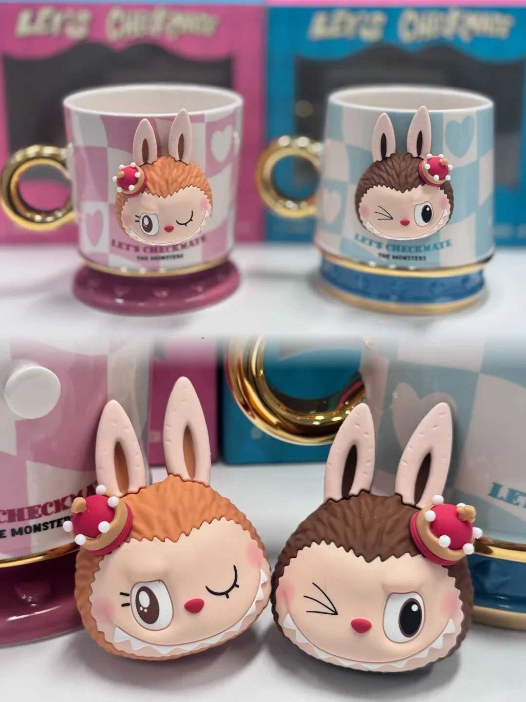 Genuine Labubu The Monsters Chess Adventure Series Water Cup Surrounding Office Coffee Milk Couple Surprise Gift Ceramic Mugs Z250614